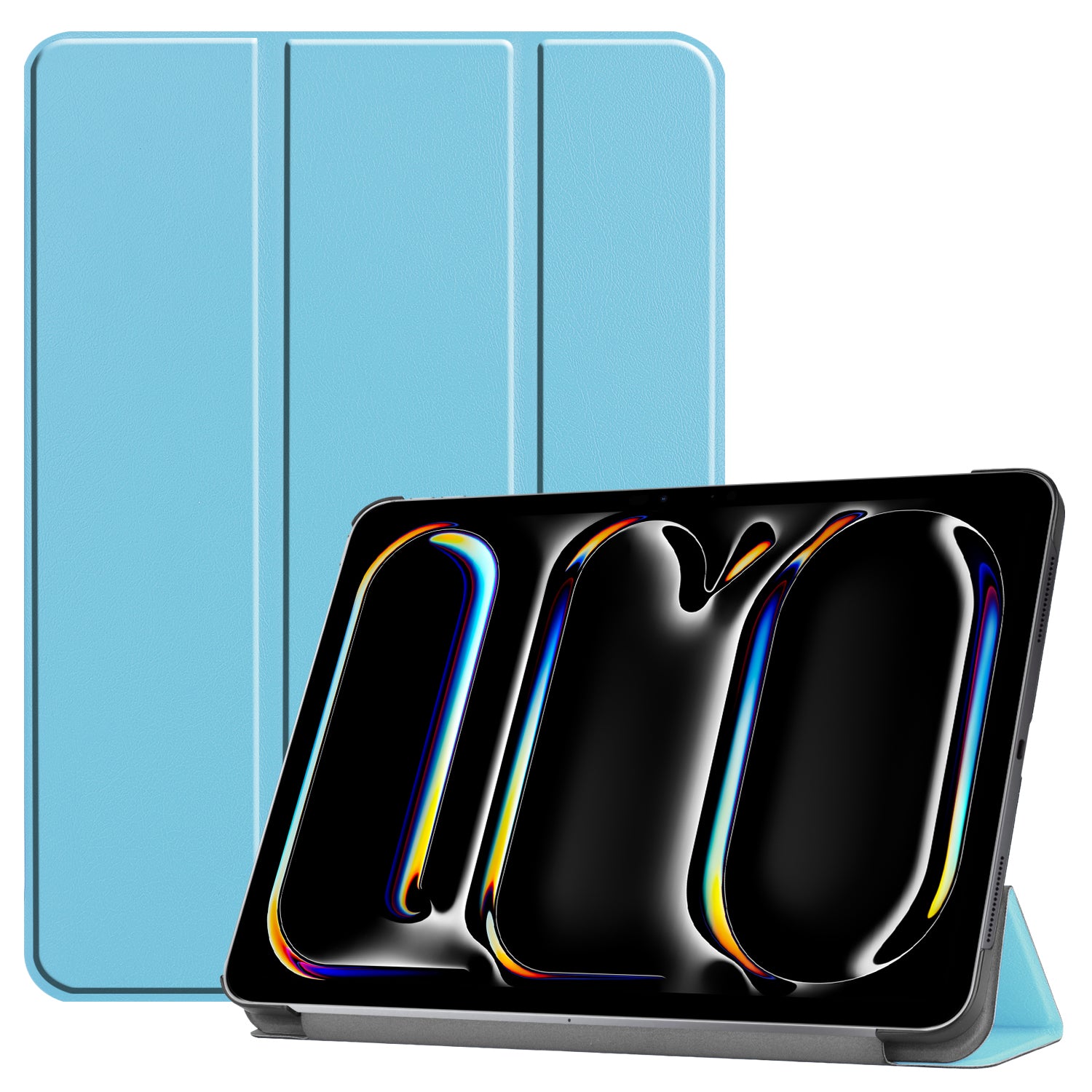 For iPad Pro 11 (2024) Case PC+PU Auto Wake Sleep Tablet Shell with Tri-fold Stand For iPad Pro 11 (2024) Case PC+PU Auto Wake Sleep Tablet Shell with Tri-fold Stand